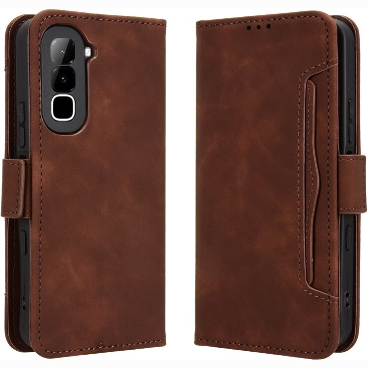 Чехол-книжка с карманами Deexe Wallet Stand для Infinix Hot 70 - Brown (422006Z) Чехол-книжка с карманами Deexe Wallet Stand для Infinix Hot 70 - Brown: фото 1 из 17