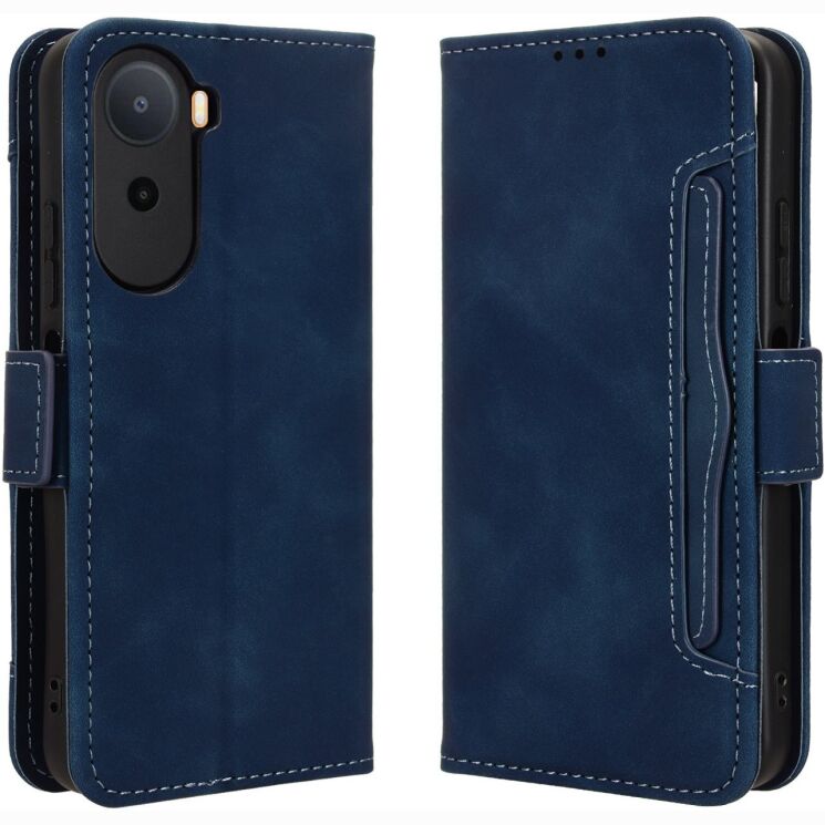 Чехол-книжка с карманами Deexe Wallet Stand для Xiaomi Redmi A7 Pro - Blue: фото 1 из 15