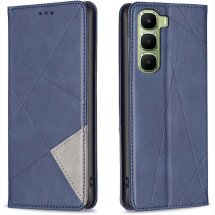Чехол-книжка с карманами UniCase Geometric Pattern для Infinix Hot 70 - Blue: фото 1 из 10