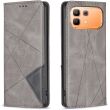 Чехол-книжка с карманами UniCase Geometric Pattern для Infinix Note 60 / 60 Pro - Grey (409300H)