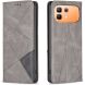 Чехол-книжка с карманами UniCase Geometric Pattern для Infinix Note 60 / 60 Pro - Grey (409300H). Фото 1 из 10