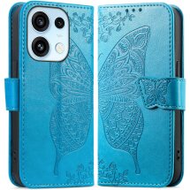 Чохол-книжка з малюнком UniCase Butterfly Pattern для OPPO Reno 16 / 16 Pro - Blue: фото 1 з 14