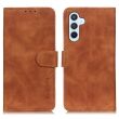 Чехол-книжка с застежкой KHAZNEH Retro Wallet для Samsung Galaxy S26 FE - Brown (412762Z)
