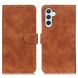 Чехол-книжка с застежкой KHAZNEH Retro Wallet для Samsung Galaxy S26 FE - Brown (412762Z). Фото 1 из 8