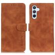Чехол-книжка с застежкой KHAZNEH Retro Wallet для Samsung Galaxy S26 Plus - Brown (404369Z)