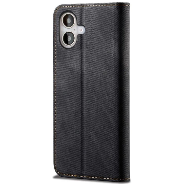 Чехол-книжка UniCase Jeans Wallet для Apple iPhone 16 - Black: фото 6 из 7