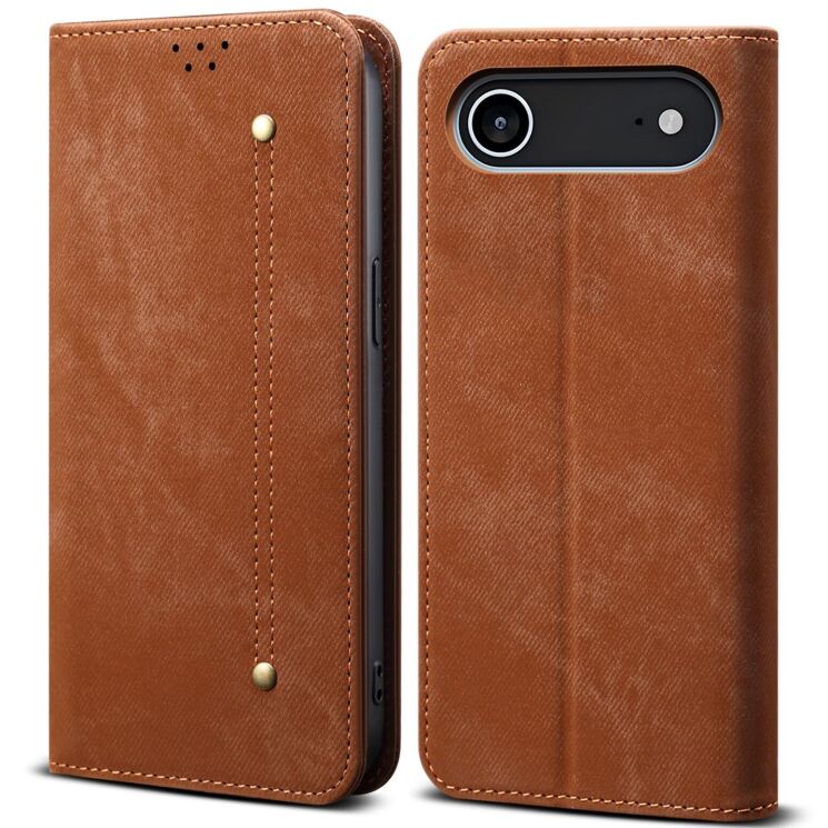 Чохол-книжка UniCase Jeans Wallet для Apple iPhone 17 Air - Coffee: фото 1 з 6