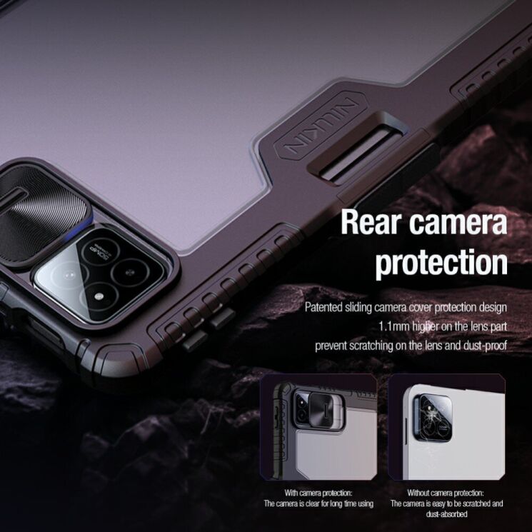 Чехол NILLKIN Bumper Leather Case Pro для Xiaomi Pad 7 / 7 Pro - Blue: фото 9 из 20