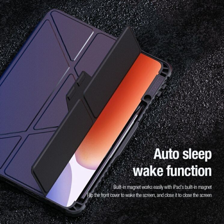 Чехол NILLKIN Bumper Leather Case Pro для Xiaomi Pad 7 / 7 Pro - Blue: фото 14 из 20