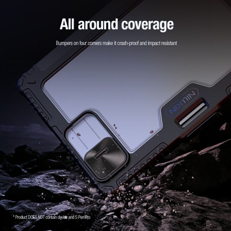 Чехол NILLKIN Bumper Leather Case Pro для Xiaomi Pad 7 / 7 Pro - Blue: фото 13 из 20