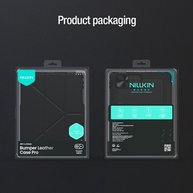 Чехол NILLKIN Bumper Leather Case Pro для Xiaomi Pad 7 / 7 Pro - Blue: фото 20 из 20