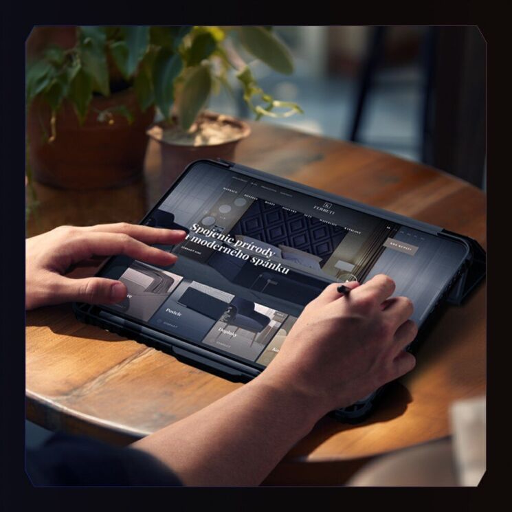 Чехол NILLKIN Bumper Leather Case Pro для Xiaomi Pad 7 / 7 Pro - Blue: фото 19 из 20