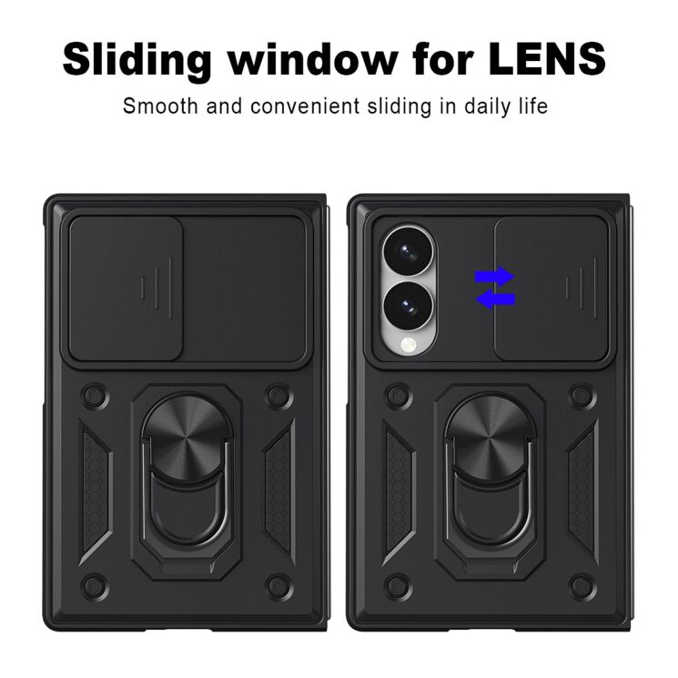 Чохол (PC+TPU) з підставкою Deexe Armor Shield (FF) для Samsung Galaxy Fold 8 - Blue: фото 8 з 9