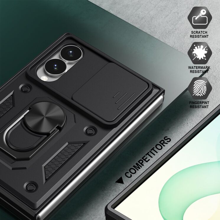 Чохол (PC+TPU) з підставкою Deexe Armor Shield (FF) для Samsung Galaxy Fold 8 - Blue: фото 9 з 9