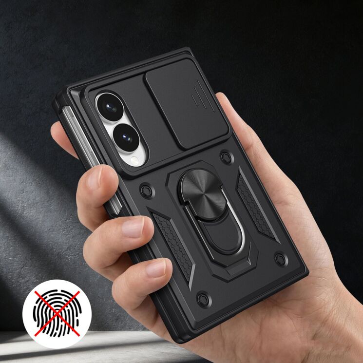 Чохол (PC+TPU) з підставкою Deexe Armor Shield (FF) для Samsung Galaxy Fold 8 - Blue: фото 5 з 9