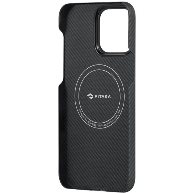 Чехол Pitaka MagEZ Case 4 для iPhone 15 Pro (KI1501PA) - 600D Black / Grey (Twill): фото 4 из 6