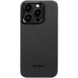 Чехол Pitaka MagEZ Case 4 для iPhone 15 Pro (KI1501PA) - 600D Black / Grey (Twill) (350854BH)