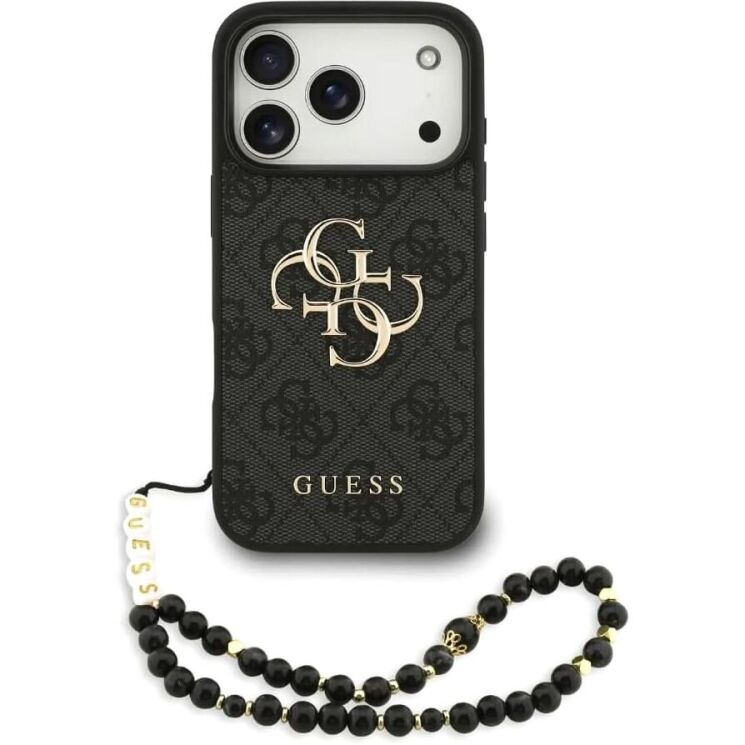 Чохол з ремінцем Guess 4G Strap 4G Classic Logo для iPhone 17 Pro (GUHCP17LP4GMGSK) - Black (403268B) Чохол з ремінцем Guess 4G Strap 4G Classic Logo для iPhone 17 Pro (GUHCP17LP4GMGSK) - Black: фото 1 з 9