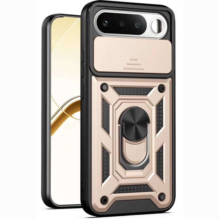 Чохол із захистом камери Deexe Armor Shield для Realme 16 - Gold: фото 1 з 9