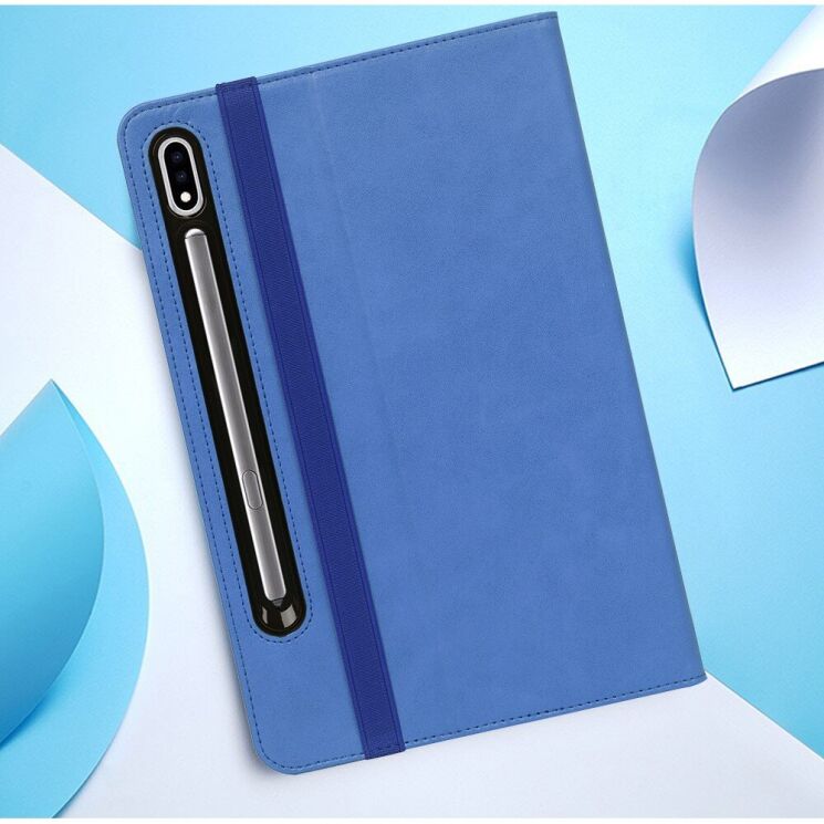 Чехол UniCase Business Style для Samsung Galaxy Tab S7 FE / S7 Plus / S8 Plus (T730/736/800/806/970/975) - Blue: фото 12 из 14