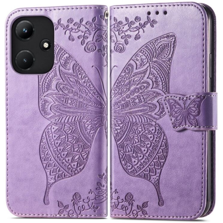 Чехол UniCase Butterfly Pattern для Infinix Hot 30i - Light Purple: фото 1 из 7