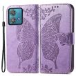 Чохол UniCase Butterfly Pattern для Motorola Edge 40 Neo - Light Purple (340035LV)