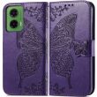 Чехол UniCase Butterfly Pattern для Motorola Moto G35 - Dark Purple (367911DV)