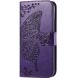 Чехол UniCase Butterfly Pattern для Motorola Moto G35 - Dark Purple (367911DV). Фото 5 из 7