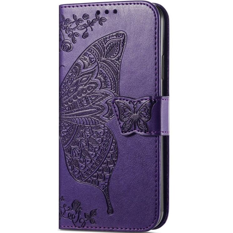 Чехол UniCase Butterfly Pattern для Motorola Moto G35 - Dark Purple: фото 5 из 7