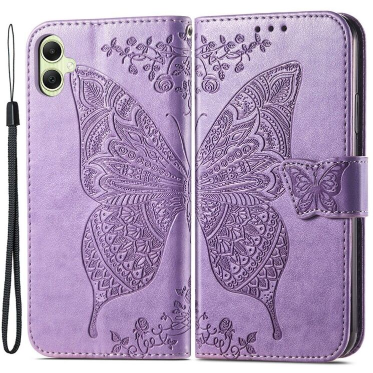 Чохол UniCase Butterfly Pattern для Samsung Galaxy A05 (A055) - Light Purple: фото 1 з 6
