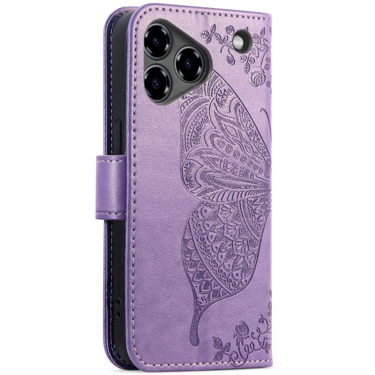 Чехол UniCase Butterfly Pattern для ZTE Blade A76 - Light Purple: фото 6 из 10
