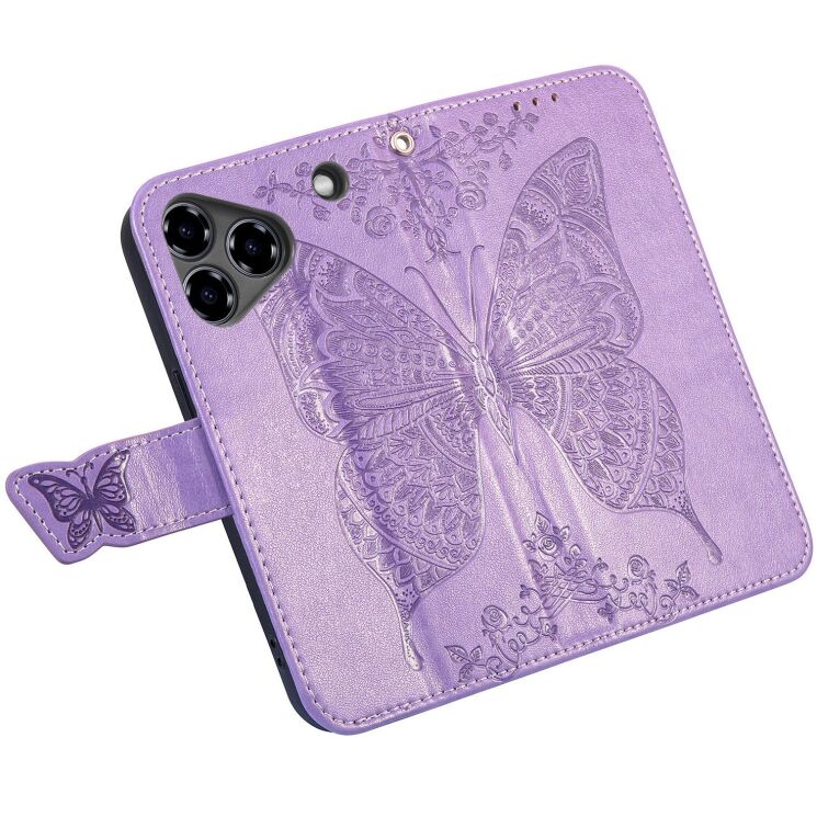Чехол UniCase Butterfly Pattern для ZTE Blade A76 - Light Purple: фото 4 из 10