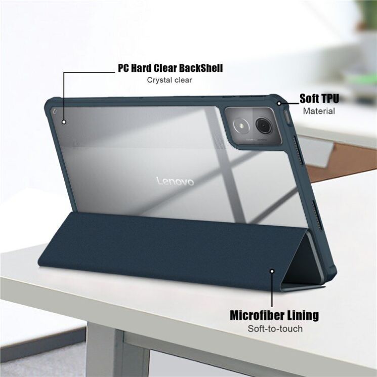 Чeхол UniCase Folio Style для Lenovo Tab K11 Plus - Black: фото 8 из 12
