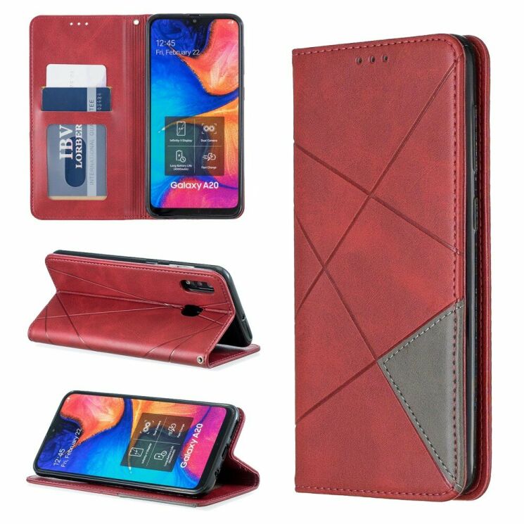 Чехол UniCase Geometric Pattern для Samsung Galaxy A20 (A205) / A30 (A305) - Red: фото 1 из 11