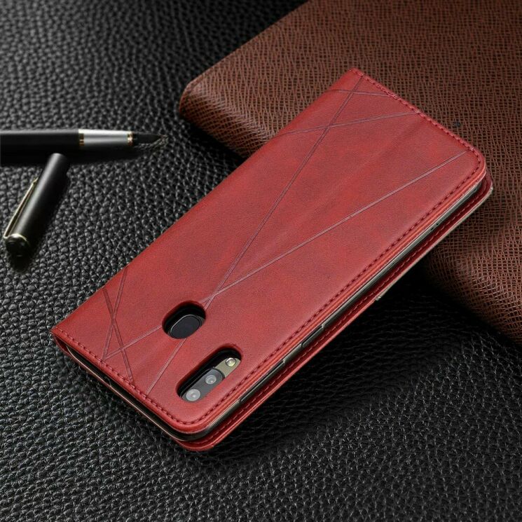 Чехол UniCase Geometric Pattern для Samsung Galaxy A20 (A205) / A30 (A305) - Red: фото 3 из 11