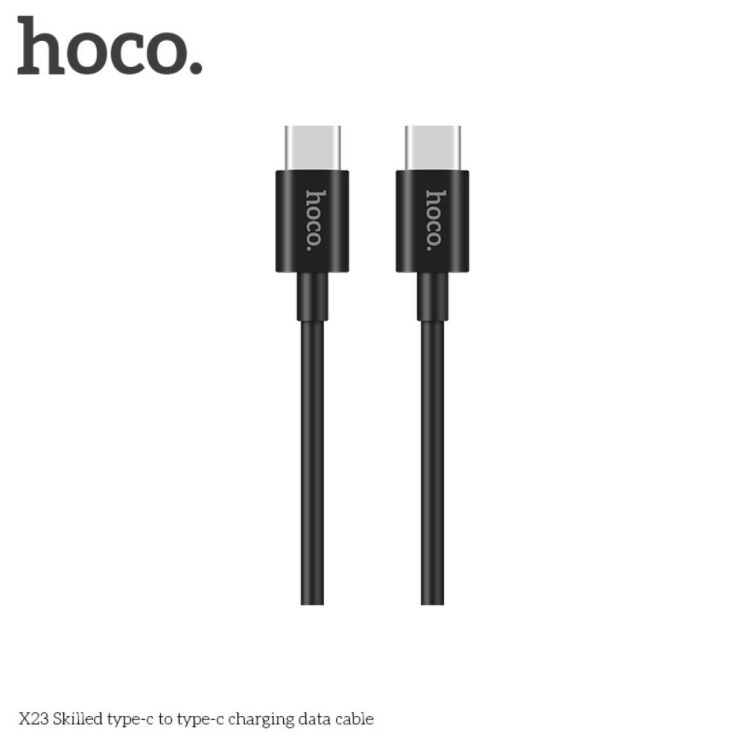 Дата-кабель HOCO X23 Type-C to Type-C - Black: фото 3 з 11