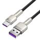 Кабель Baseus Cafule Metal USB to Type-C (66W, 1m) CAKF000101 - Black (895935B). Фото 2 з 21