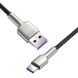 Кабель Baseus Cafule Metal USB to Type-C (66W, 1m) CAKF000101 - Black (895935B). Фото 3 з 21
