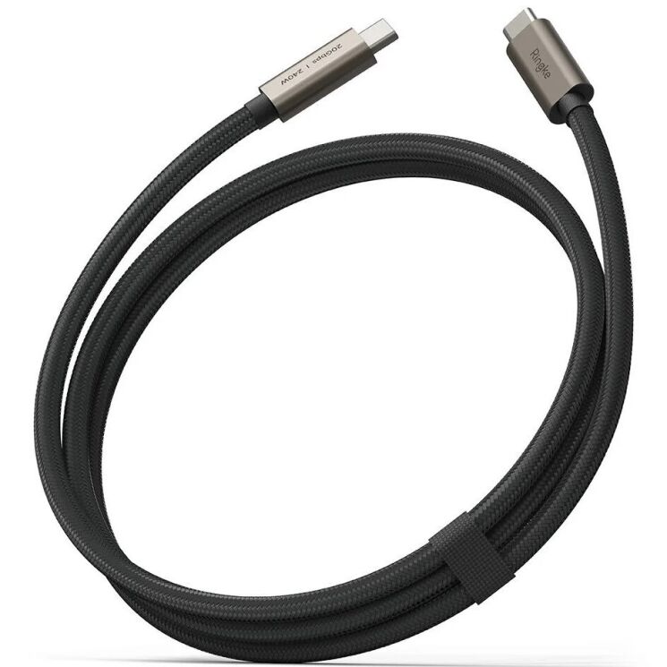 Кабель Ringke RCC-20G10 Type-C to Type-C 240W (5A, 1m) 8809961785061 - Black (896545B) Кабель Ringke RCC-20G10 Type-C to Type-C 240W (5A, 1m) 8809961785061 - Black: фото 2 из 20