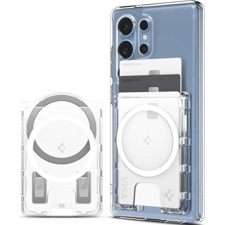 Кардхолдер Spigen Ultra Hybrid (Mag Fit+) AFA09207 - Crystal Clear: фото 4 з 21