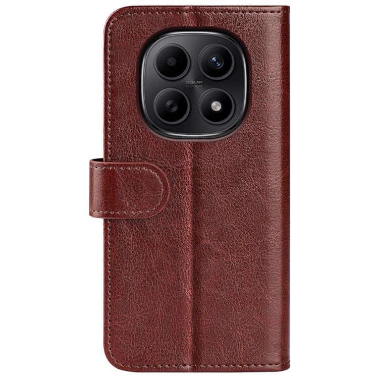 Класичний чохол-книжка Deexe Wallet Style для Xiaomi Redmi Note 15 - Brown: фото 5 з 6