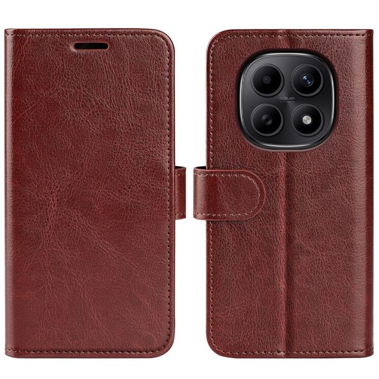Класичний чохол-книжка Deexe Wallet Style для Xiaomi Redmi Note 15 - Brown: фото 1 з 6