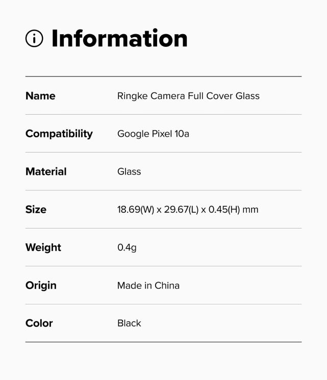 Комплект защитных стекол (2шт) Ringke Full Cover Glass для Google Pixel 10a (8800328818453) - Black: фото 12 из 12