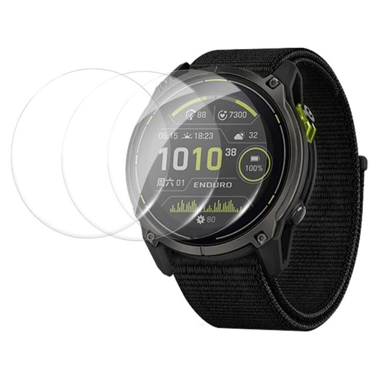 Комплект захисних стекол (3шт) Deexe HD Clear Glass для Garmin Enduro 3: фото 1 з 3