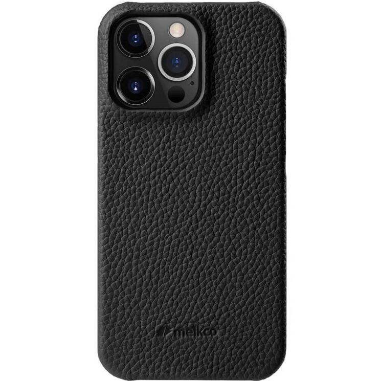 Кожаный чехол MELKCO Leather Case для Apple iPhone 15 Pro Max - Black: фото 1 из 5