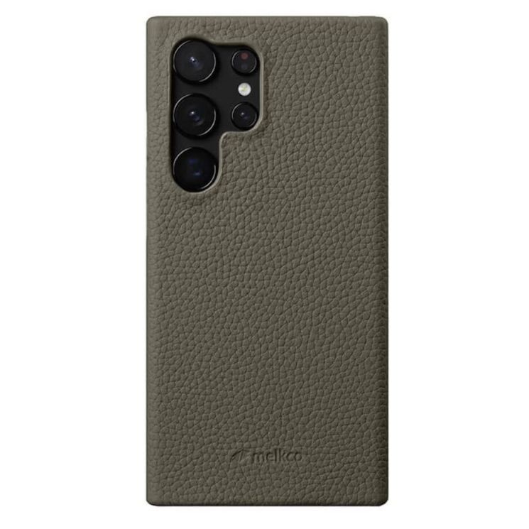 Кожаный чехол MELKCO Leather Case для Samsung Galaxy S24 Ultra (S928) - Grey: фото 1 из 4