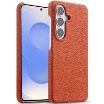 Кожаный чехол MELKCO Leather Case для Samsung Galaxy S26 (S942) - Orange: фото 1 из 5