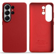 Шкіряний чохол MELKCO Leather Case Magnetic для Samsung Galaxy S26 Ultra (S948) - Red: фото 1 з 4