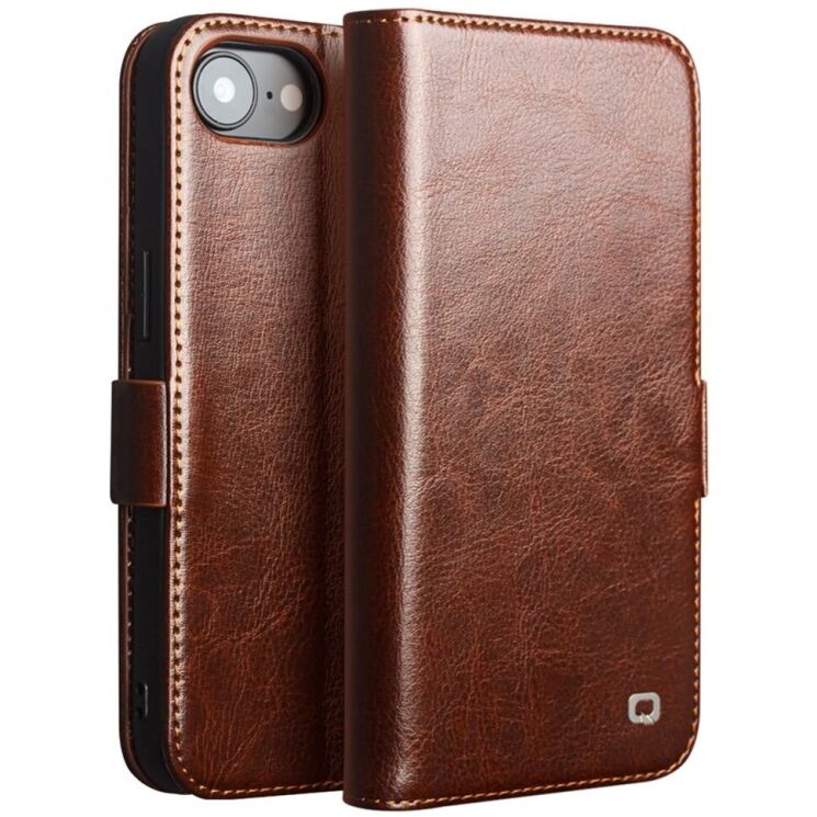 Кожаный чехол QIALINO Classic Case для Apple iPhone 16e - Brown: фото 1 из 6