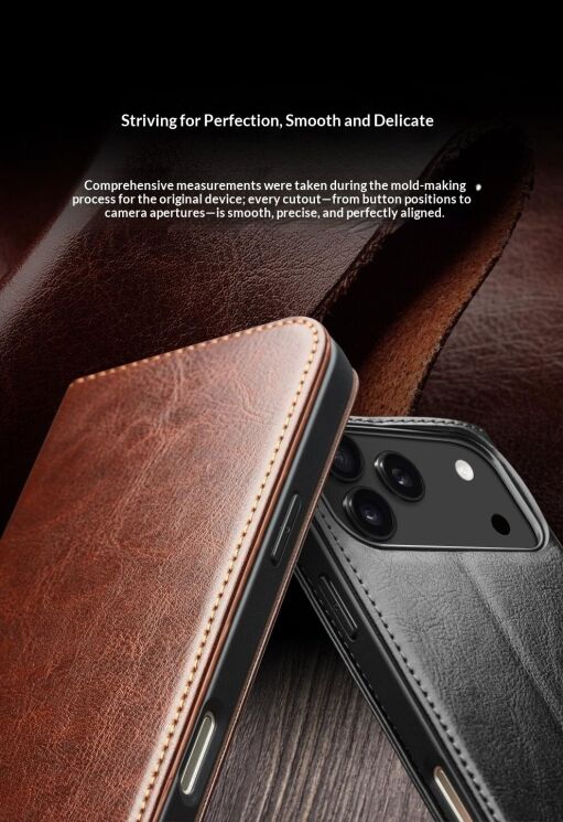 Шкіряний чохол QIALINO Classic Case для iPhone 18 Pro Max - Black (423859B) Шкіряний чохол QIALINO Classic Case для iPhone 18 Pro Max - Black: фото 13 з 13